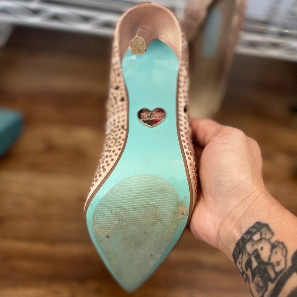 Betsy Johnson rhinestone pumps - Picture 2 of 4